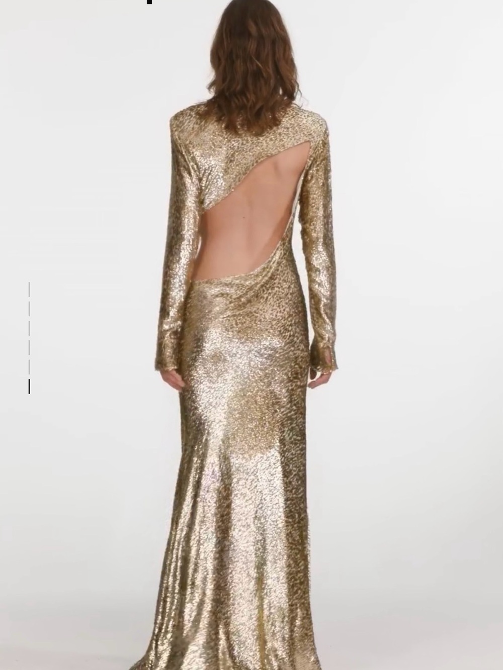 NWT Self-Portrait Gold Fil Coupe Gown - Picture 7 of 11